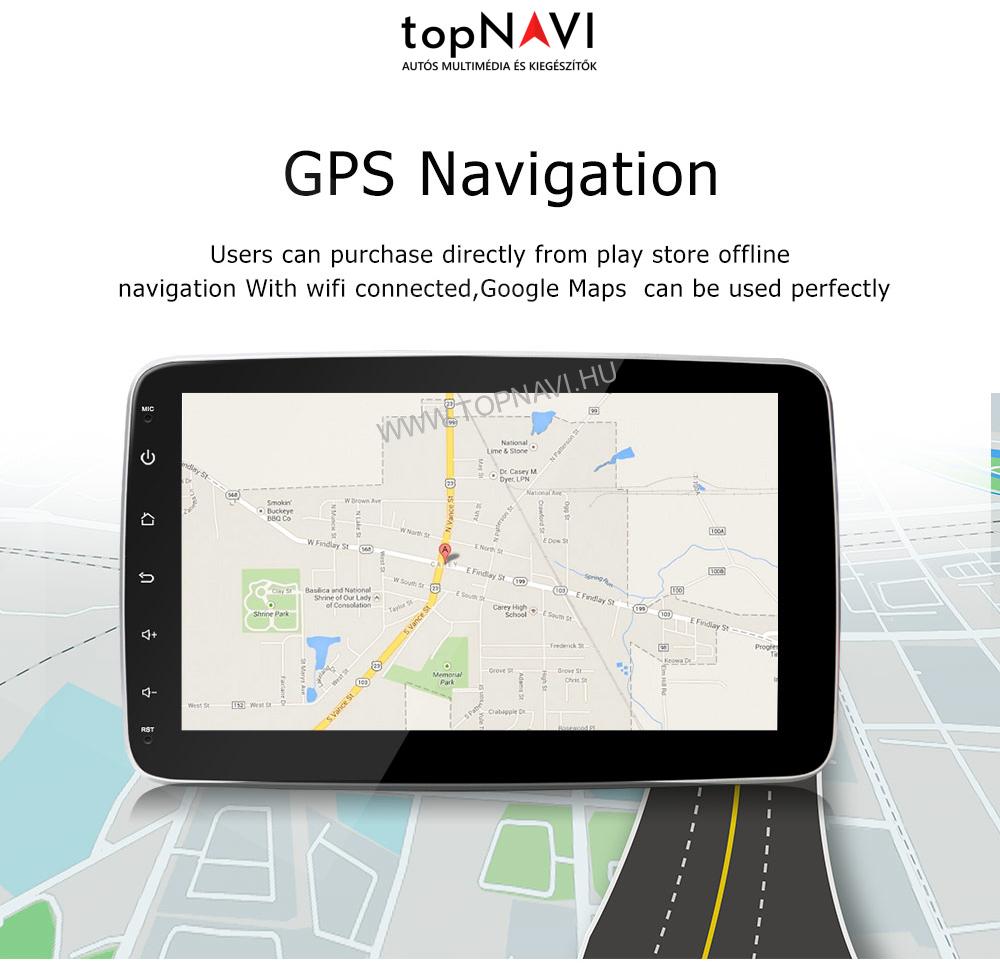 2 Din 10.1" Univerzális Android Multimédia fejegység - topNAVI