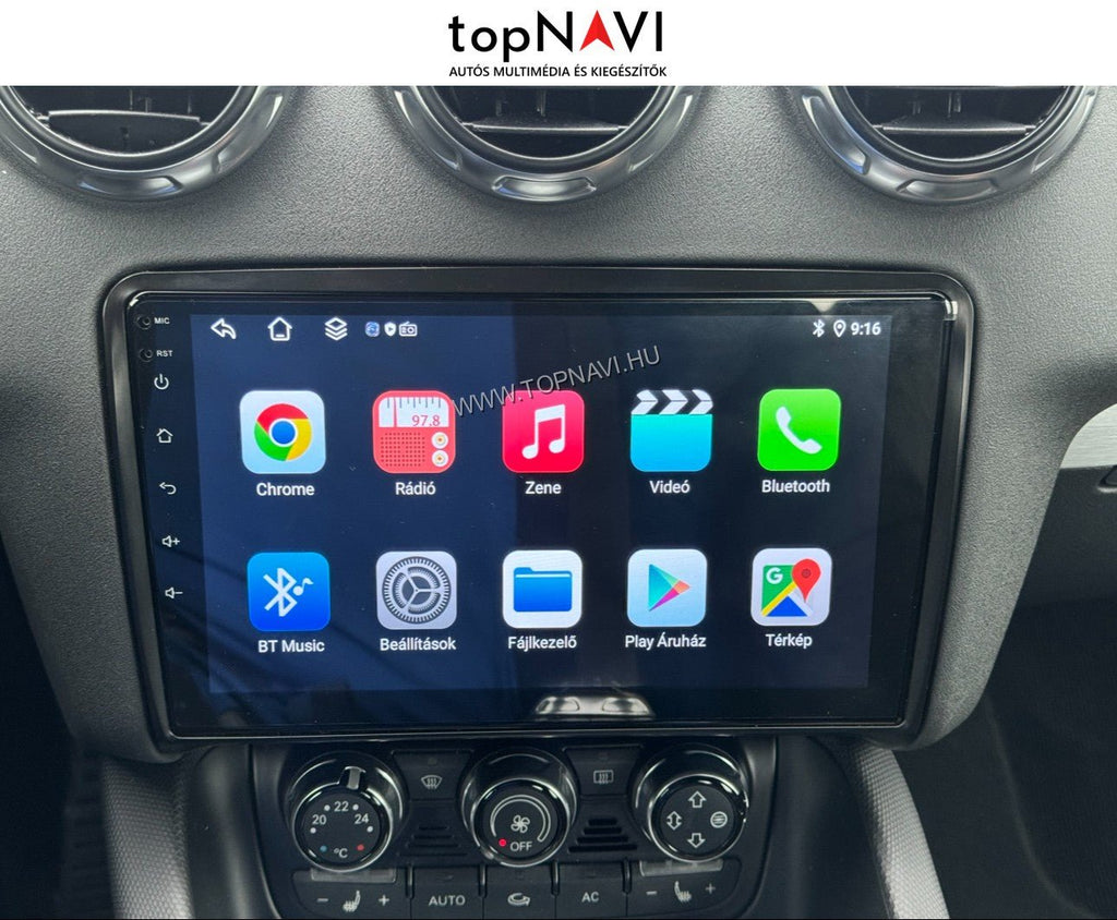 Audi TT MK2 8J 2006 - 2014 9" Android Multimédia fejegység - topNAVI