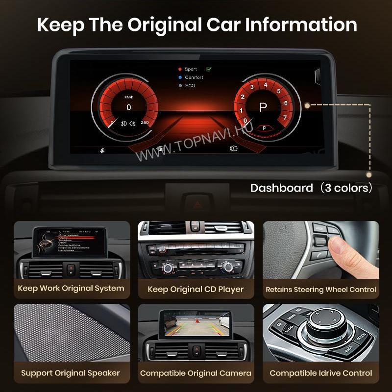 BMW 5 Széria F10 F11 2010 - 2017 10.25" Android Multimédia fejegység - TopNAVI