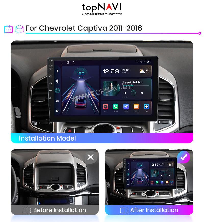 Chevrolet Captiva 2011 - 2016 9" Android Multimédia fejegység - topNAVI