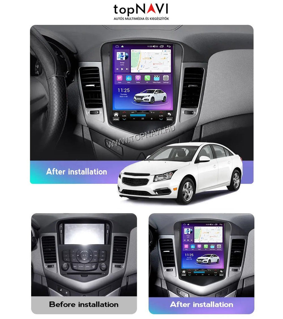 Chevrolet Cruze 2008 - 2014 9.7" Tesla Style Android Multimédia fejegység - topNAVI