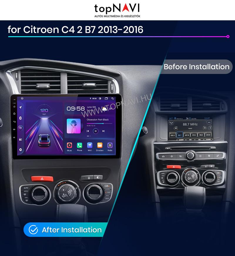 Citroen C4L 2011 - 2018 9" Android Multimédia fejegység - topNAVI