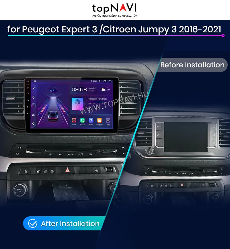 Citroen Jumpy 2016 - 2021 9" Android Multimédia fejegység - topNAVI