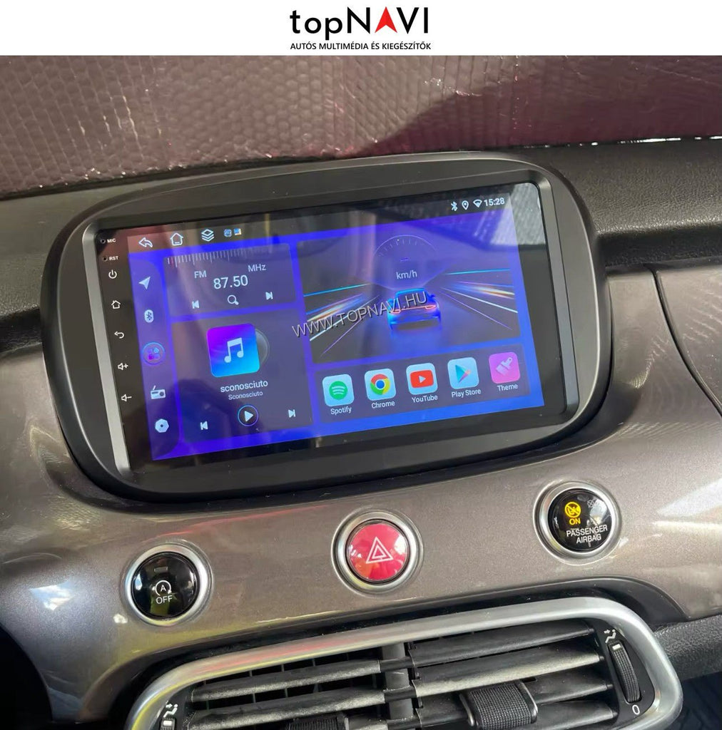 Fiat 500X 2014 - 2023 9" Android Multimédia fejegység - topNAVI