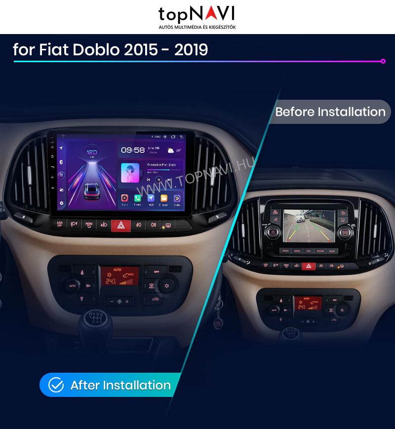 Fiat Doblo 2015 - 2019 9" Android Multimédia fejegység - topNAVI