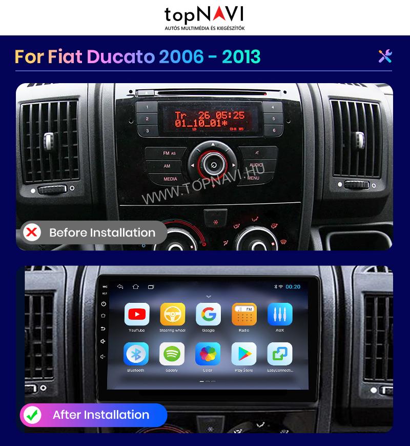 Fiat Ducato 2006 - 2015 9" Android Multimédia fejegység - topNAVI