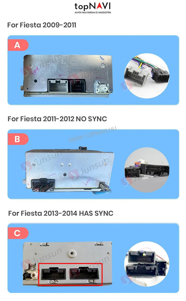 Ford Fiesta MK7 2009 - 2017 9" Android Multimédia fejegység - topNAVI