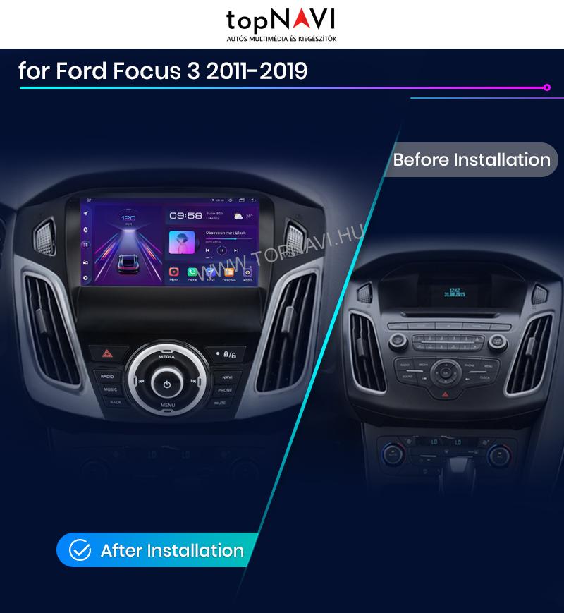 Ford Focus 3 2011 - 2018 9" Android Multimédia fejegység - topNAVI