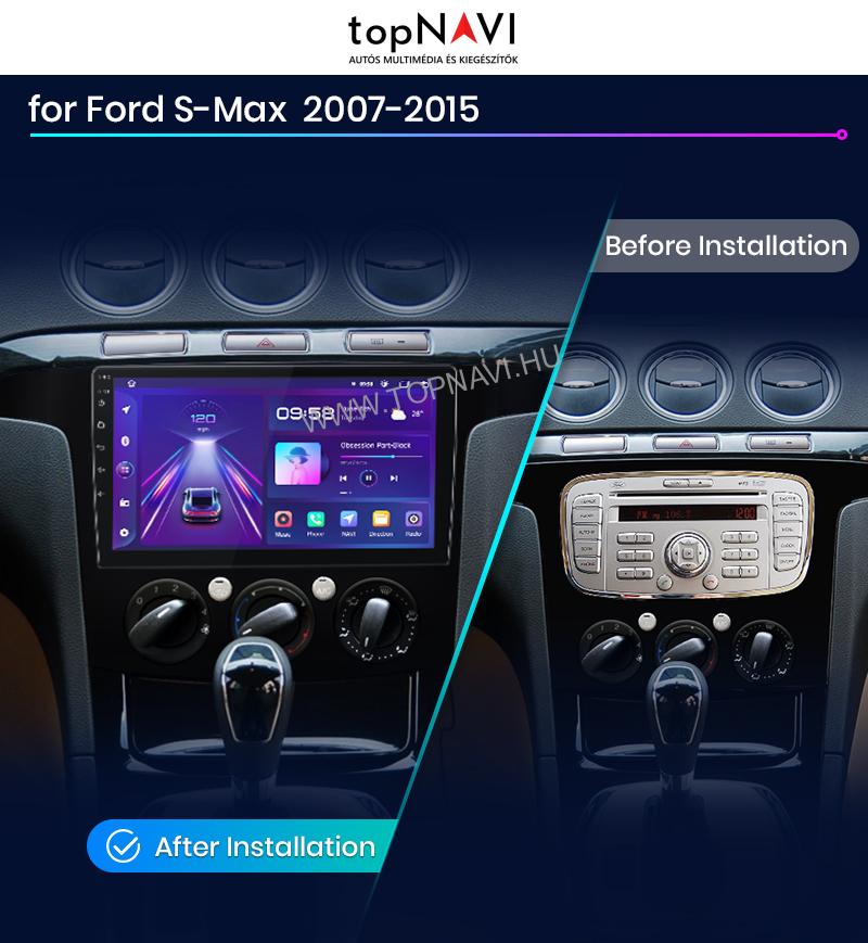 Ford S - Max, Galaxy 3 2007 - 2015 9" Android Multimédia fejegység - topNAVI