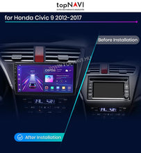 Load image into Gallery viewer, Honda Civic 9.gen 2012 - 2017 9&quot; Android Multimédia fejegység - topNAVI