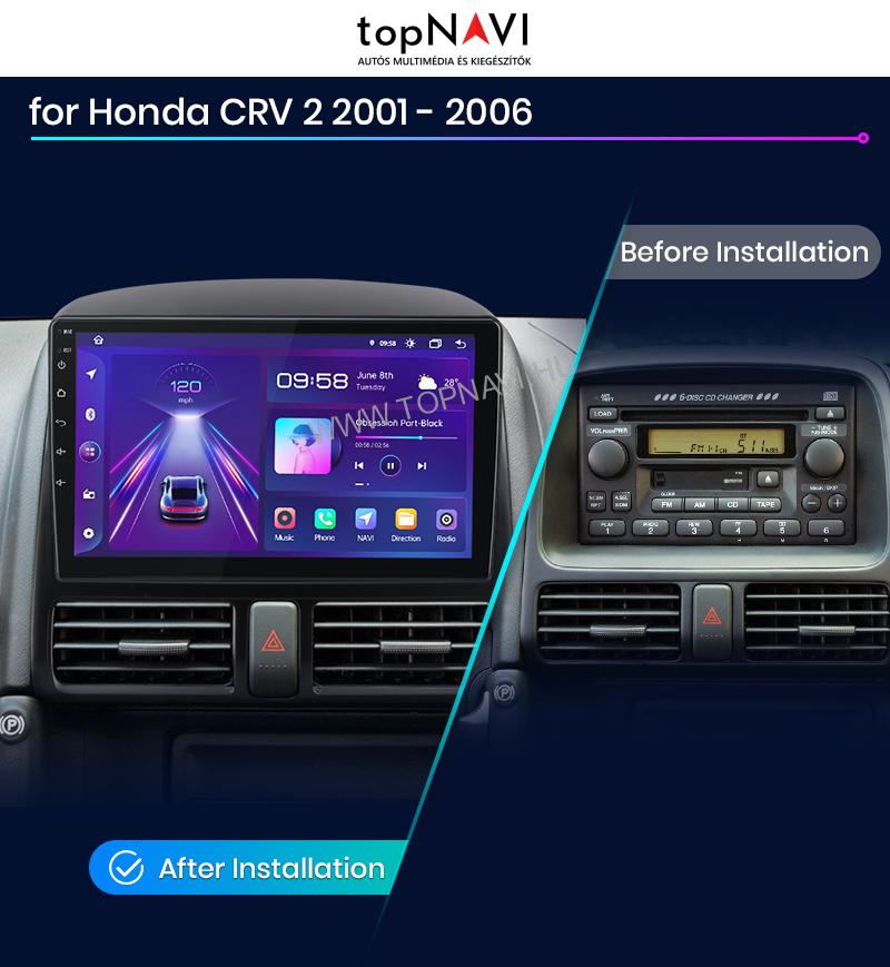 Honda CR - V 2. 2001 - 2006 9" Android Multimédia fejegység - topNAVI