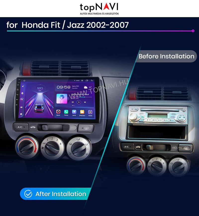 HONDA JAZZ 2. 2001 - 2008 9" Android Multimédia fejegység - topNAVI