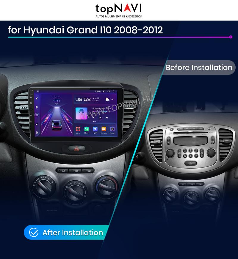 Hyundai i10 2007 - 2013 9" Android Multimédia fejegység - topNAVI