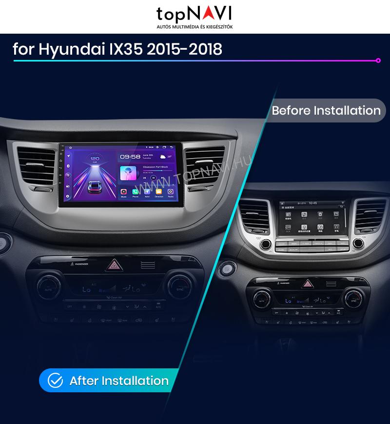 Hyundai Tucson 3 2015 - 2019 9" Android Multimédia fejegység - topNAVI