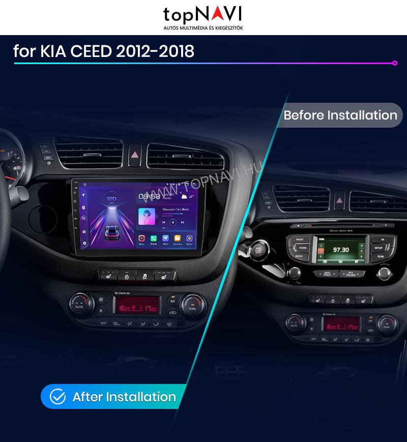 KIA Cee'd 2012 - 2018 Android Multimédia fejegység - topNAVI