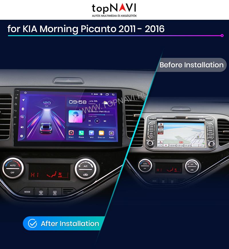 Kia Picanto Android Multimédia fejegység - topNAVI