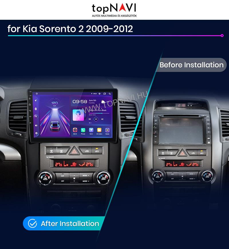 Kia Sorento 2 Android Multimédia fejegység - topNAVI