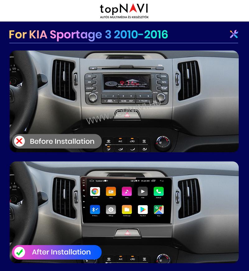 KIA Sportage 3 Android Multimédia fejegység - topNAVI