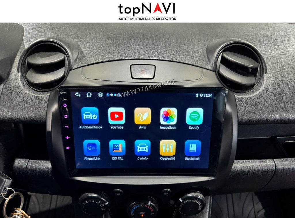 Mazda 2 2007 - 2014 9" Android Multimédia fejegység - topNAVI