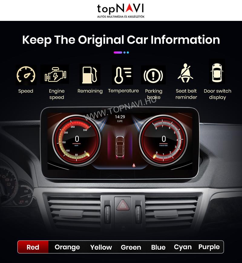 Mercedes Benz E Class W212 E200 E230 E260 E300 2009 - 2016 Android Multimédia fejegység - topNAVI