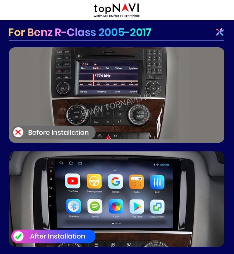 Mercedes Benz R Class W251 2005 - 2017 Android Multimédia fejegység - topNAVI