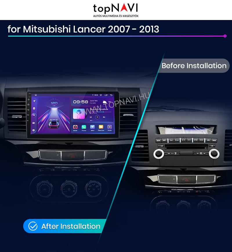 Mitsubishi Lancer 2007 - 2014 10.1" Android Multimédia fejegység - topNAVI