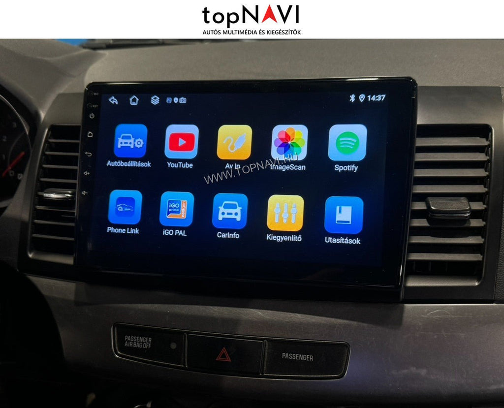 Mitsubishi Lancer 2007 - 2014 10.1" Android Multimédia fejegység - topNAVI