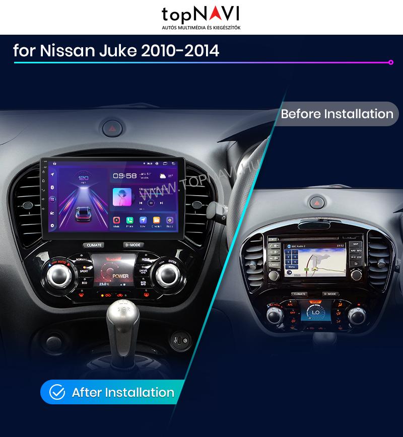 Nissan Juke YF15 2010 - 2019 9" Android Multimédia fejegység - topNAVI