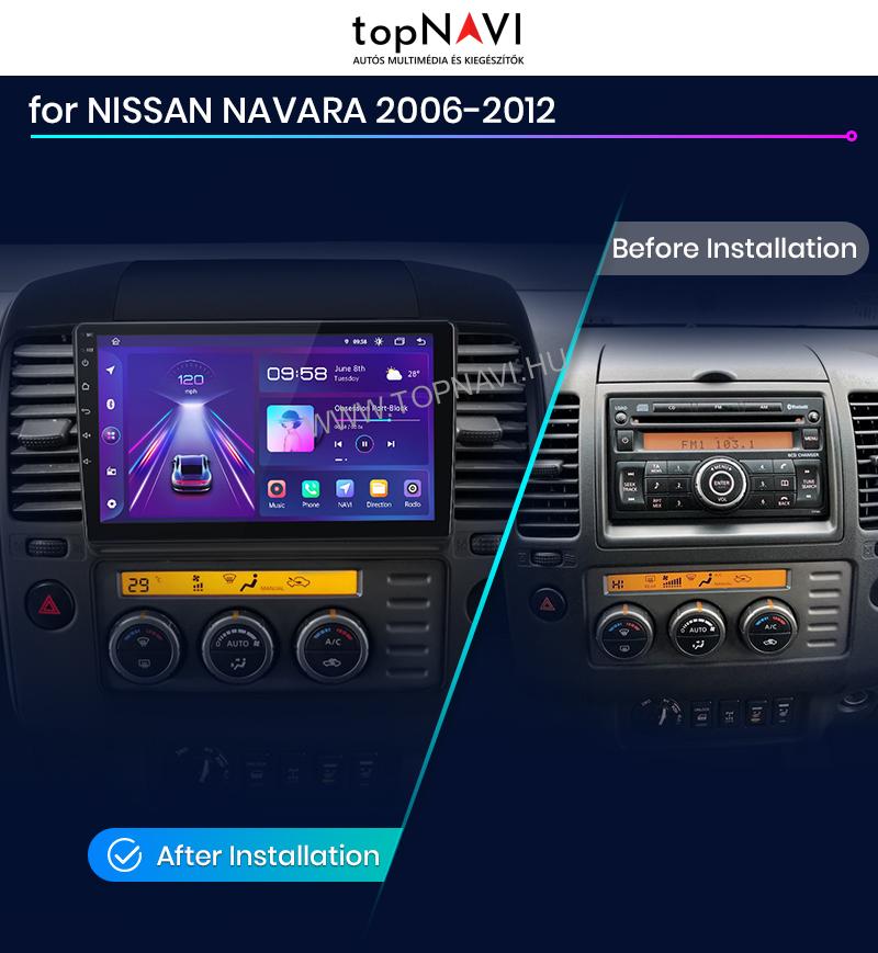 Nissan Navara 2006 - 2012 9" Android Multimédia fejegység - topNAVI