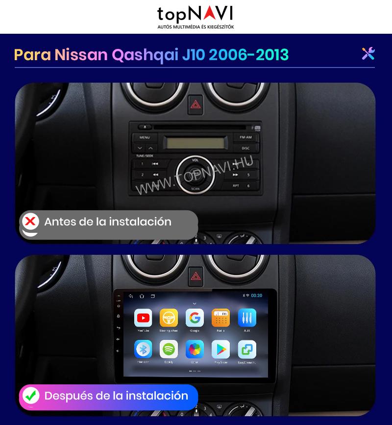 Nissan Qashqai J10 2005 - 2013 9" Android Multimédia fejegység - topNAVI