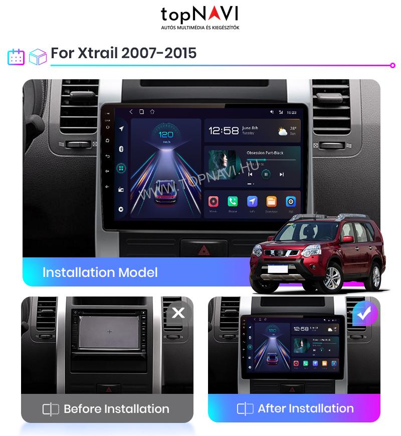 Nissan X - Trail II T31 2007 - 2013 10.1" Android Multimédia fejegység - topNAVI