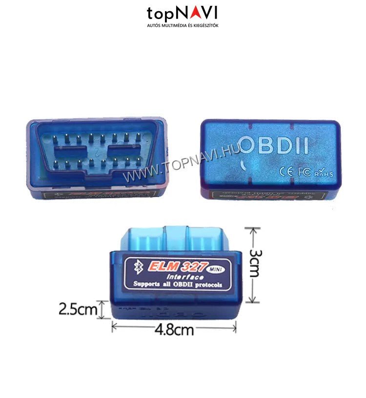 OBD 2 Bluetooth autódiagnosztika - topNAVI