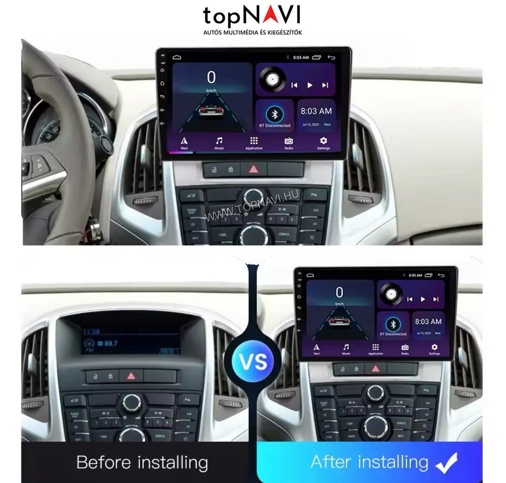 Opel Astra J 2009 - 2015 9" Android Multimédia fejegység - topNAVI