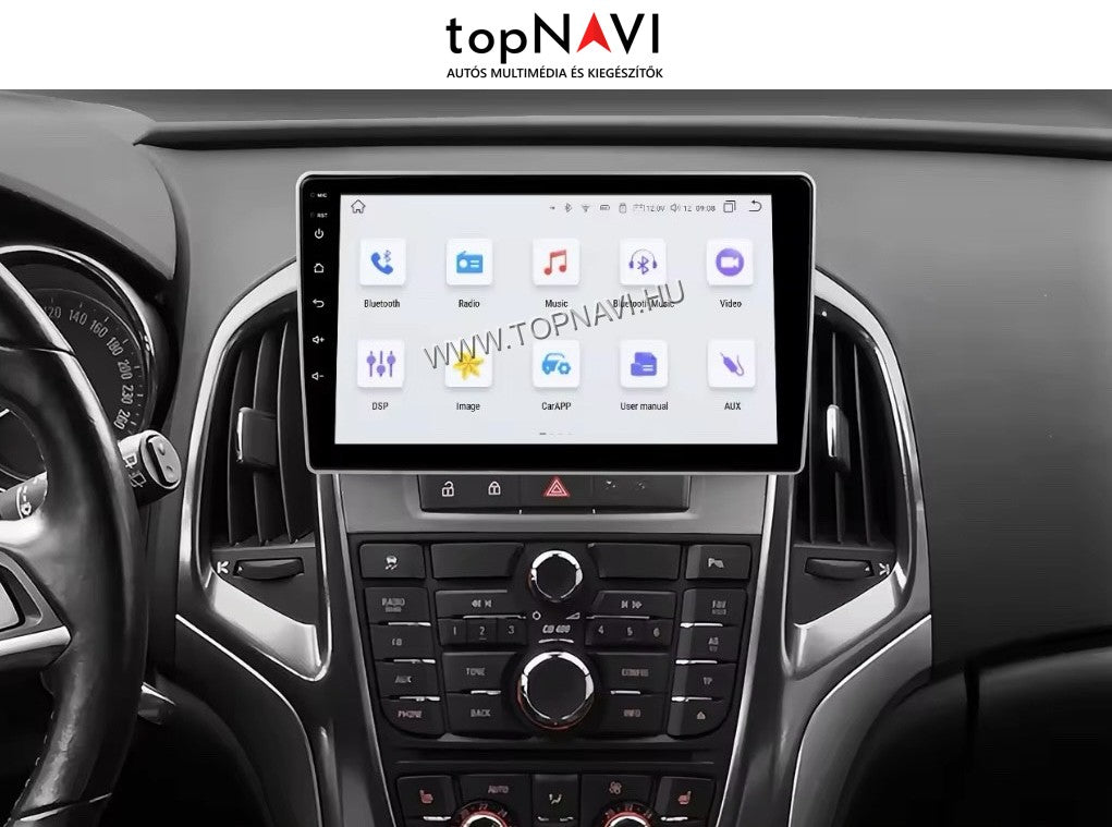 Opel Astra J 2009 - 2015 9" Android Multimédia fejegység - topNAVI