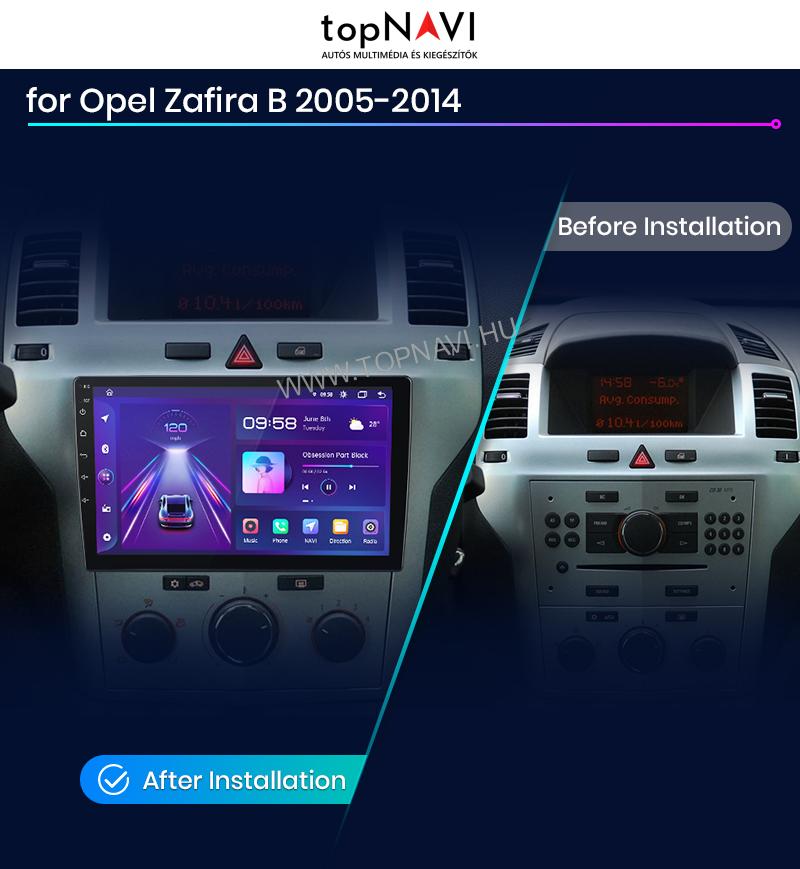 Opel Astra, Vectra, Zafira, Corsa, Meriva 9" Android Multimédia fejegység - topNAVI