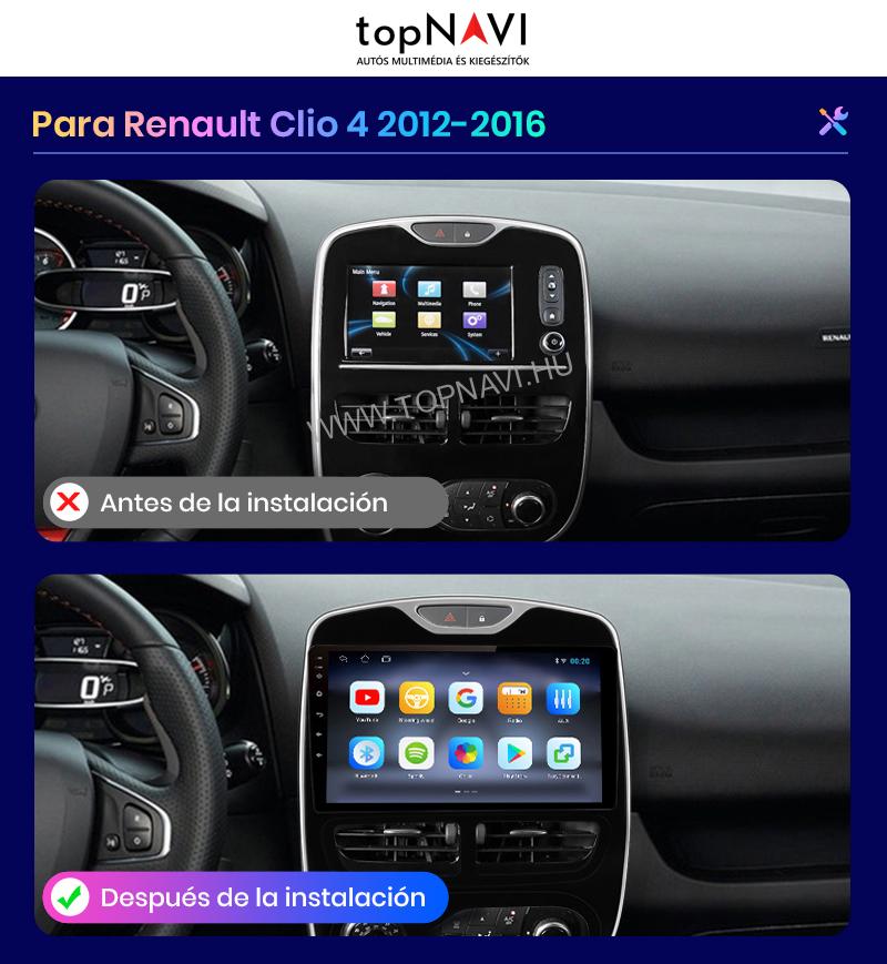 Renault Clio 4 2012 - 2016 10.1" Android Multimédia fejegység - topNAVI