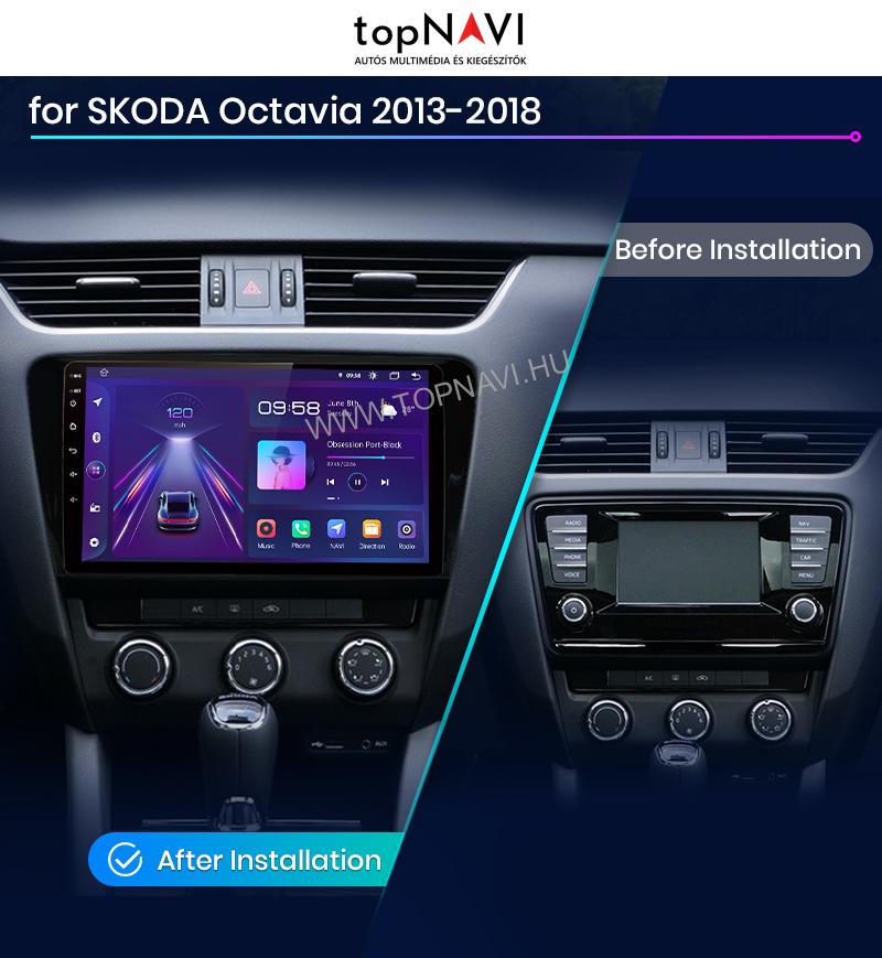 Skoda Octavia 3 A7 2013 - 2019 10.1" Android Multimédia fejegység - topNAVI