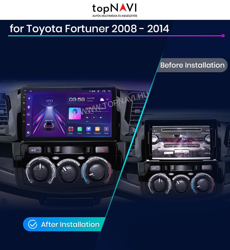 Toyota Hilux 2007 - 2015 9" Android Multimédia fejegység - topNAVI