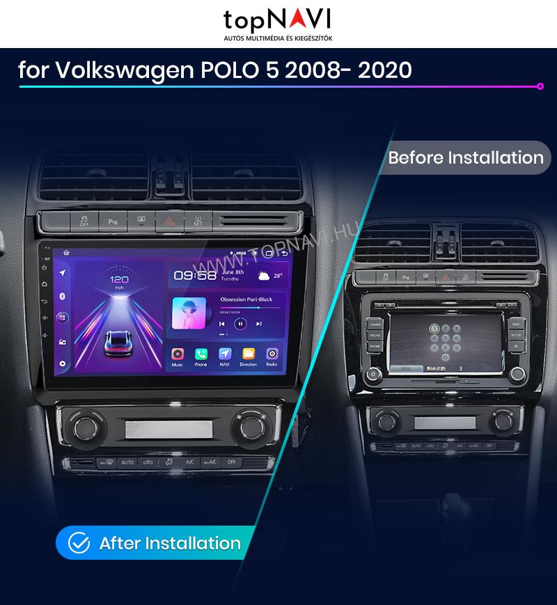 Volkswagen Polo 5 Android Multimédia fejegység