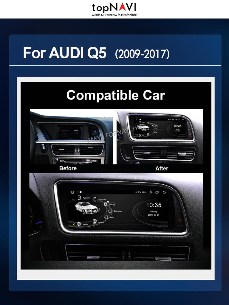 Audi Q5 2009-2016 Android Multimédia fejegység