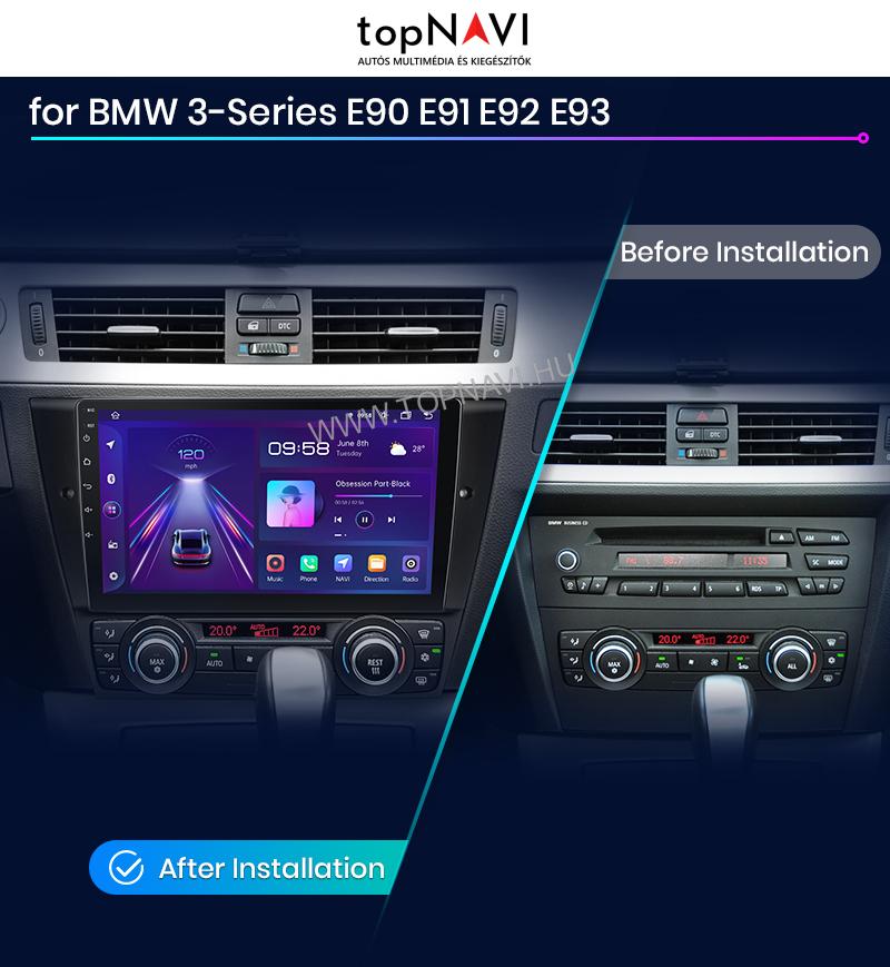 BMW E90 3 Series E91 E92 E93 Android Multimédia fejegység
