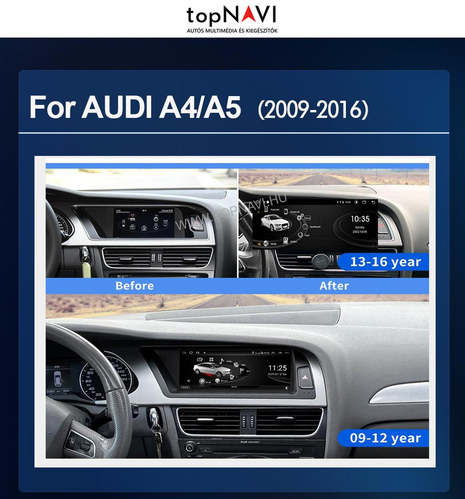 Audi A4, A5 2009-2016 Android Multimédia fejegység