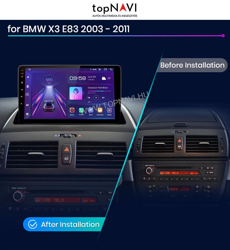 BMW X3 E83 2002-2011 Android Multimédia fejegység
