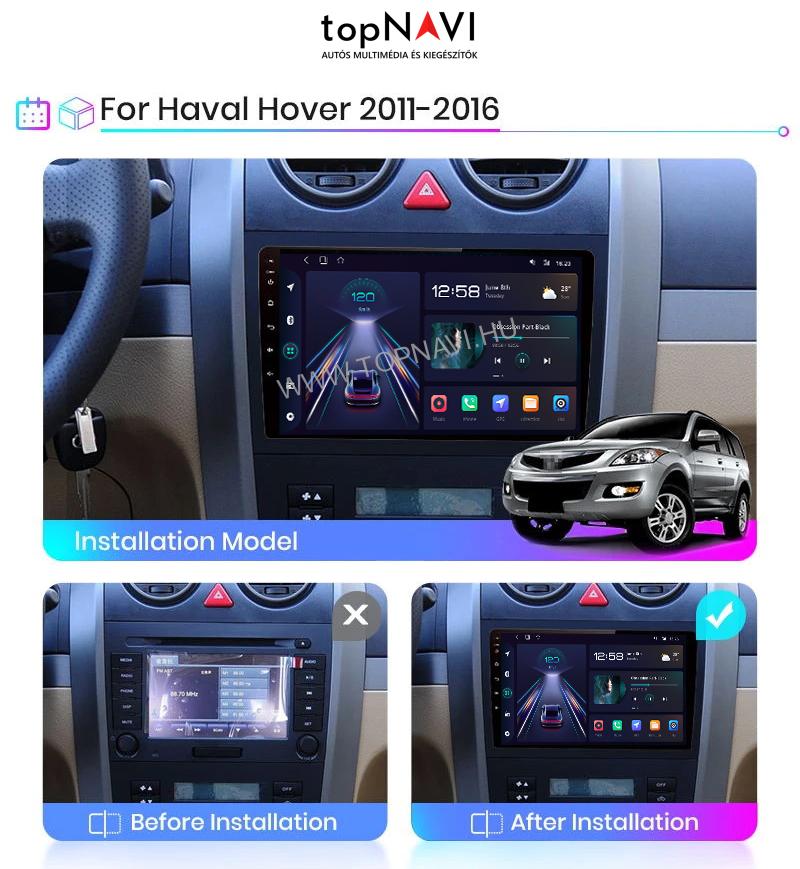 Haval Hover Great Wall H5 H3 2011-2016 Android Multimédia fejegység