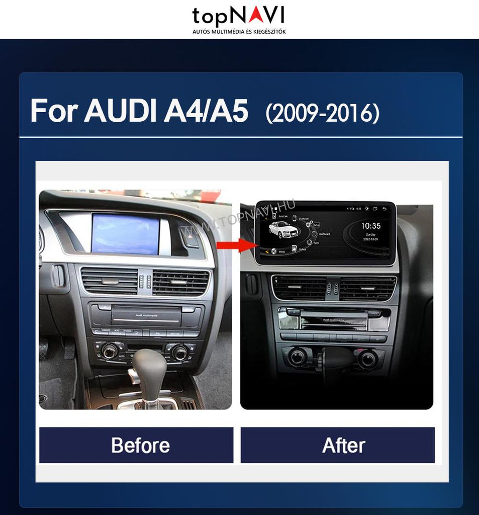 Audi A4, A5 2009-2017 Android Multimédia fejegység