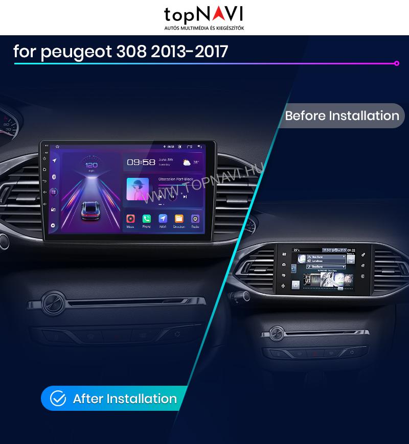 Peugeot 308 308S Android Multimédia fejegység