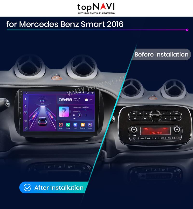 Mercedes Benz Smart 2016 Android Multimédia fejegység