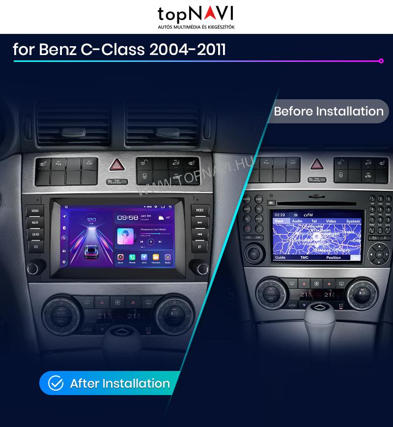 Mercedes Benz C-Class W203 W209 C180 W219 2004 - 2011 Android Multimédia fejegység