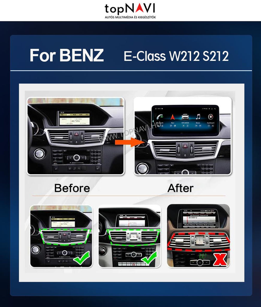 IPS 11 8 Core Benz E Class W212 2009-2015 NTG4.0 1920*720 NaviScreen Android Multimédia fejegység