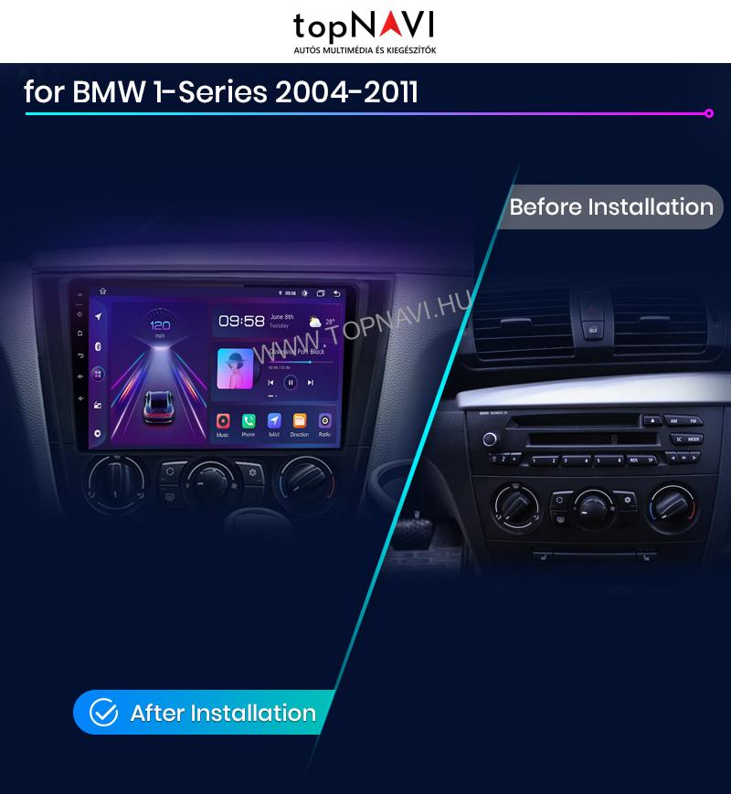 BMW 1-Series E88 E81 E82 E87 2004-2011 Android Multimédia fejegység
